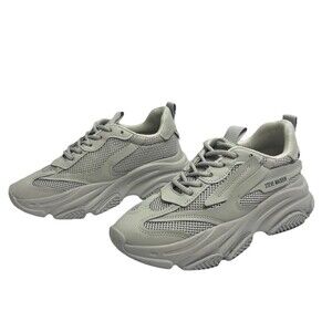 Steve Madden Possession Sneakers Women's 9 M Gray Athletic Chunky Platform Y2K